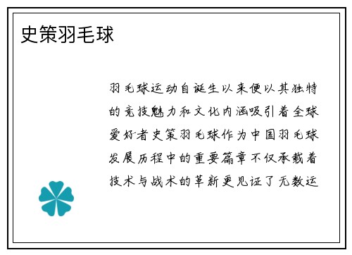 史策羽毛球
