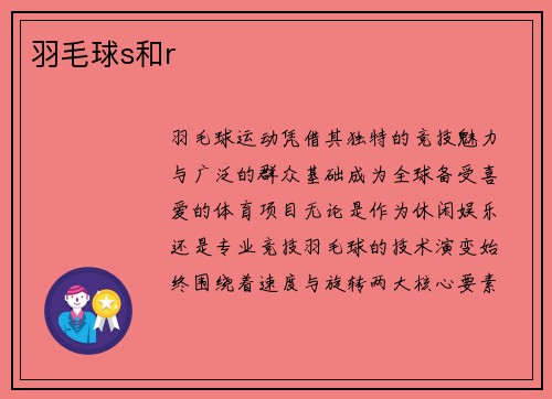羽毛球s和r